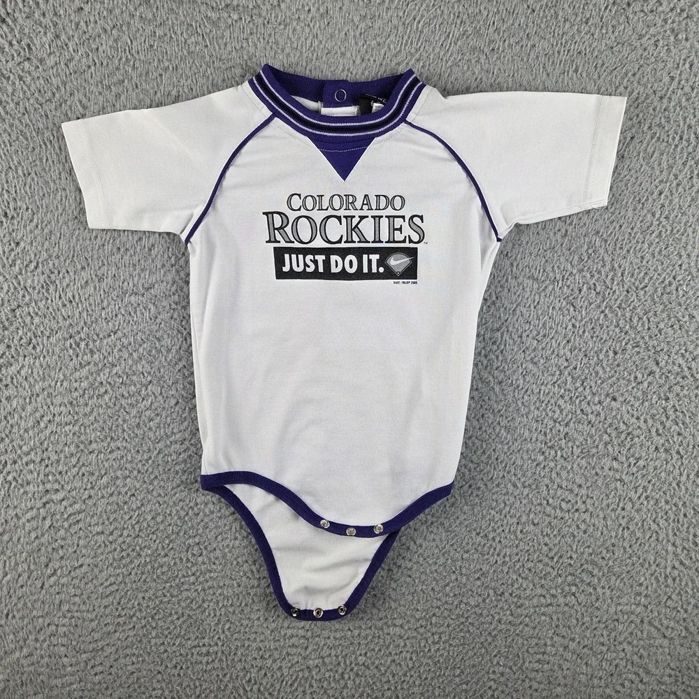 Vintage Colorado Rockies MLB Romper One Piece Baby Toddler 24‎ Months White Nike